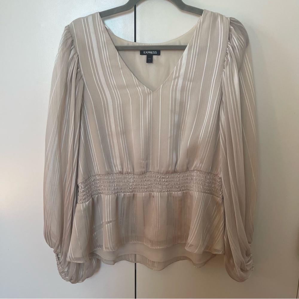 Express Women's Elegant Beige Blouse